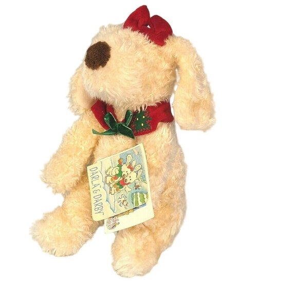 Commonwealth Darla and Darby Christmas Dog Puppy Cream Toys R Us For All Ages - Picture 2 of 9